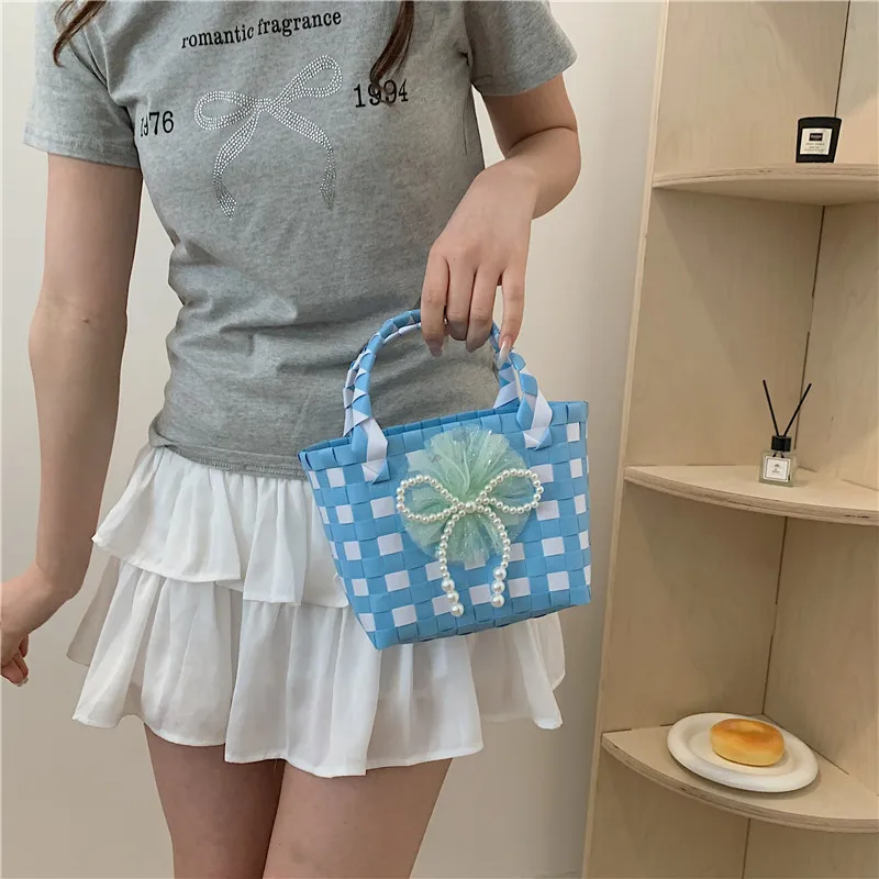 Women's Braid Animal Plaid Cute Square Open Handbag display picture 31