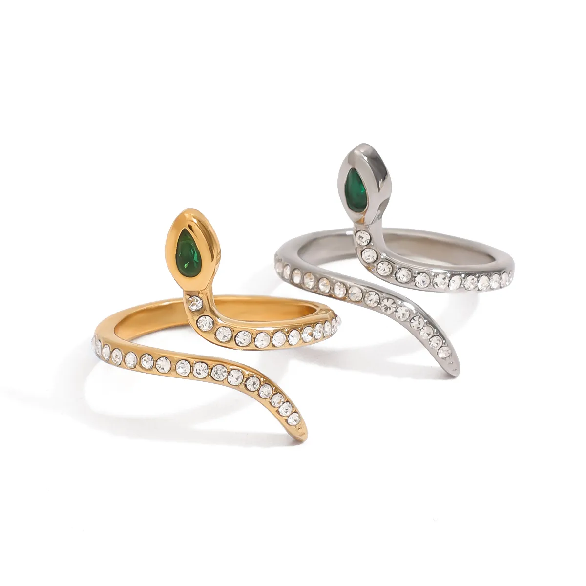 Basic Classic Style Commute Snake 316 Stainless Steel  Women's Rings display picture 20