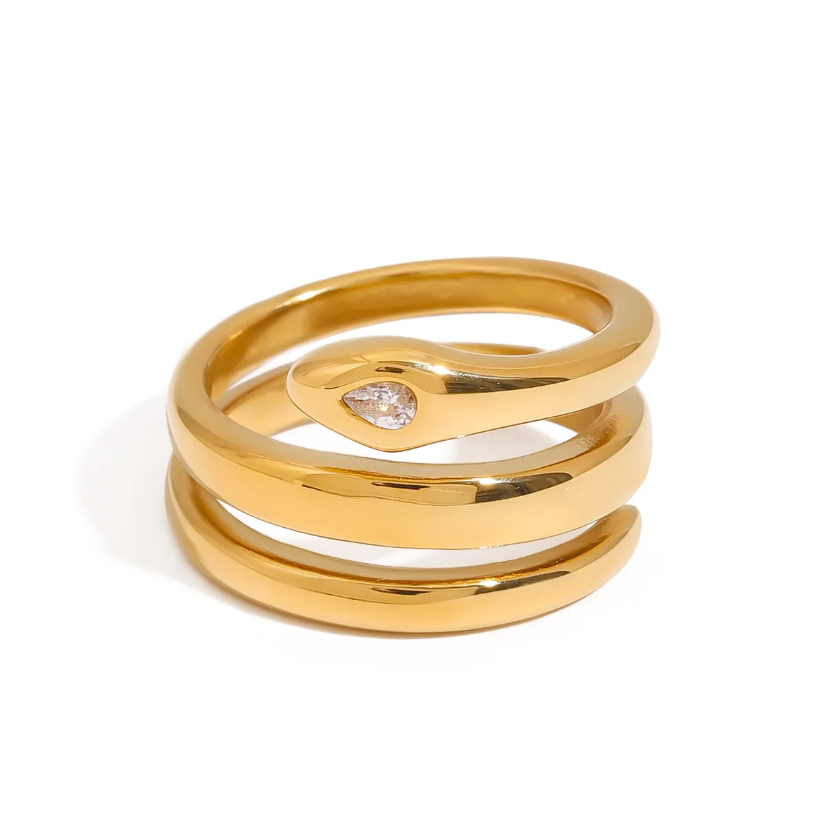 Basic Classic Style Commute Snake 316 Stainless Steel  Women's Rings display picture 21