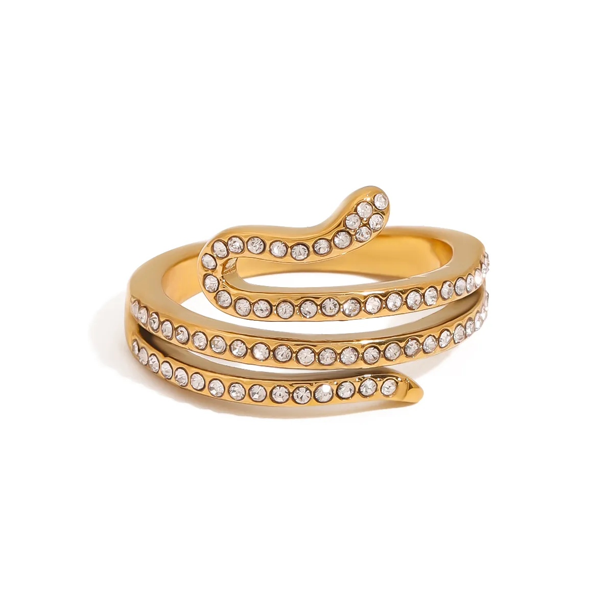 Basic Classic Style Commute Snake 316 Stainless Steel  Women's Rings display picture 23