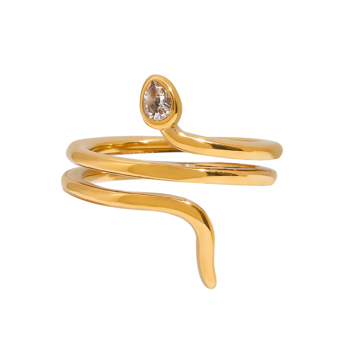 Basic Classic Style Commute Snake 316 Stainless Steel  Women's Rings display picture 24