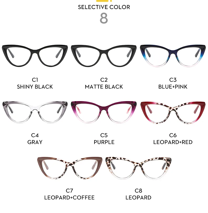 Casual Leopard Ac Cat Eye Full Frame Glasses display picture 6