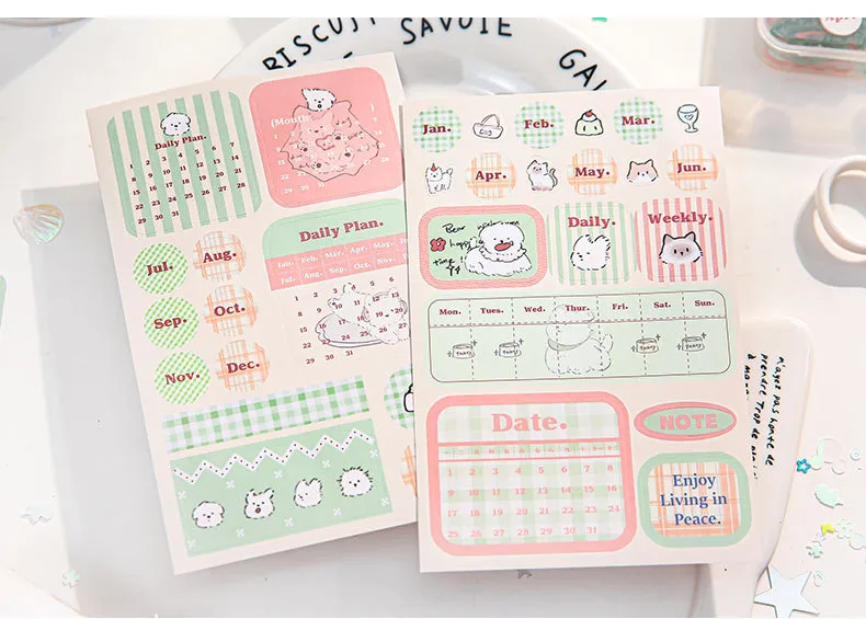 1 Set Animal Letter School Graduation Coated Paper Adhesive Sticker Cute Stickers display picture 4