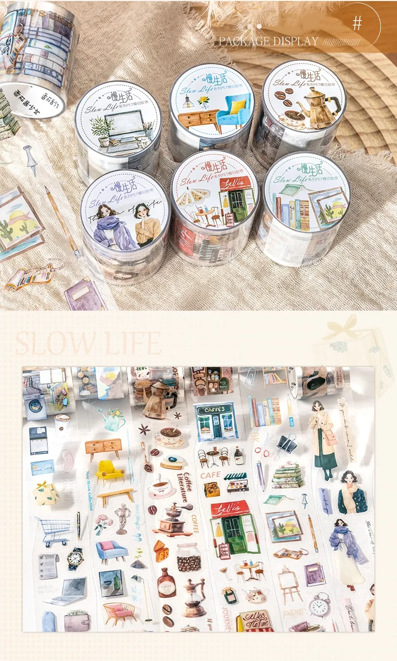1 Piece Cartoon Learning Collage PET Cartoon Style Cute Adhesive Tape display picture 2