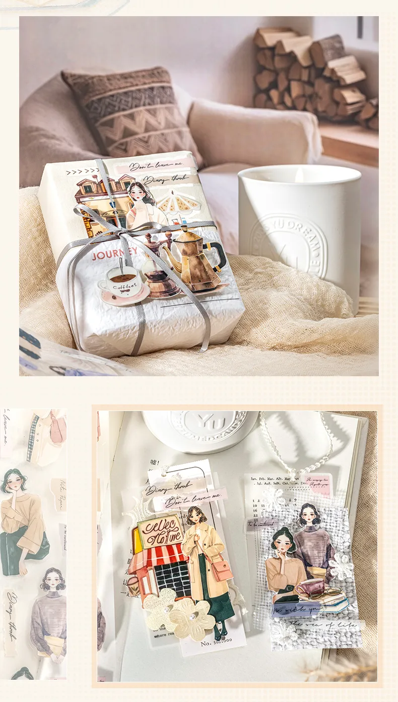 1 Piece Cartoon Learning Collage PET Cartoon Style Cute Adhesive Tape display picture 8