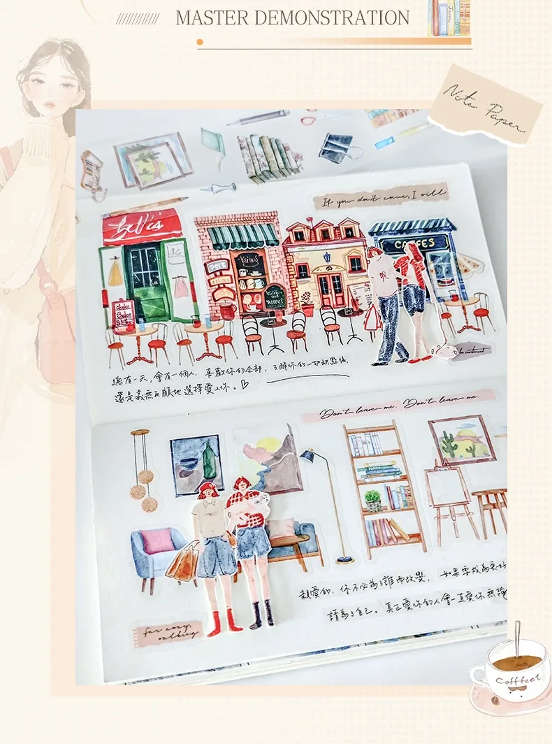 1 Piece Cartoon Learning Collage PET Cartoon Style Cute Adhesive Tape display picture 10