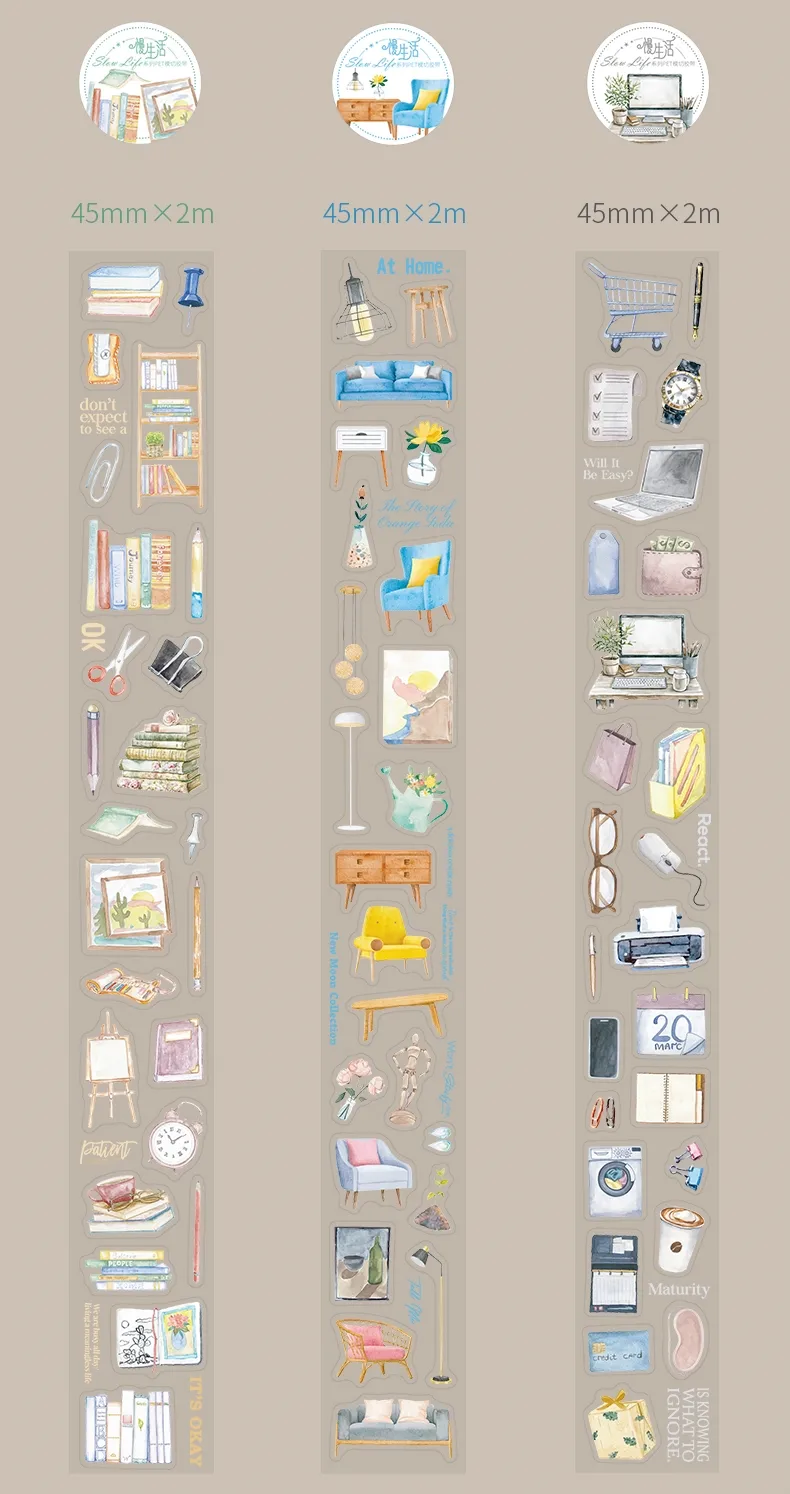 1 Piece Cartoon Learning Collage PET Cartoon Style Cute Adhesive Tape display picture 12