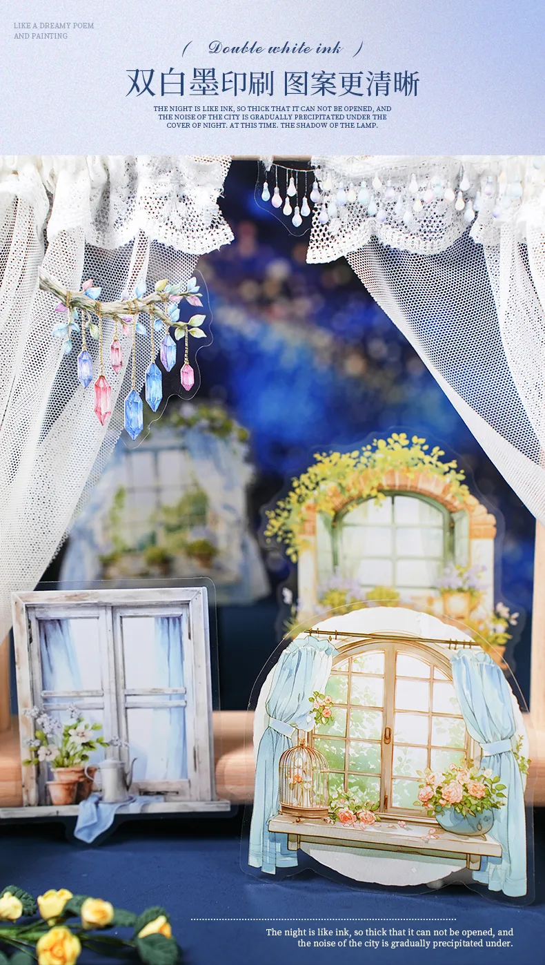 Lamp Window Learning Craft Class PET Cartoon Style Novelty Stickers display picture 4