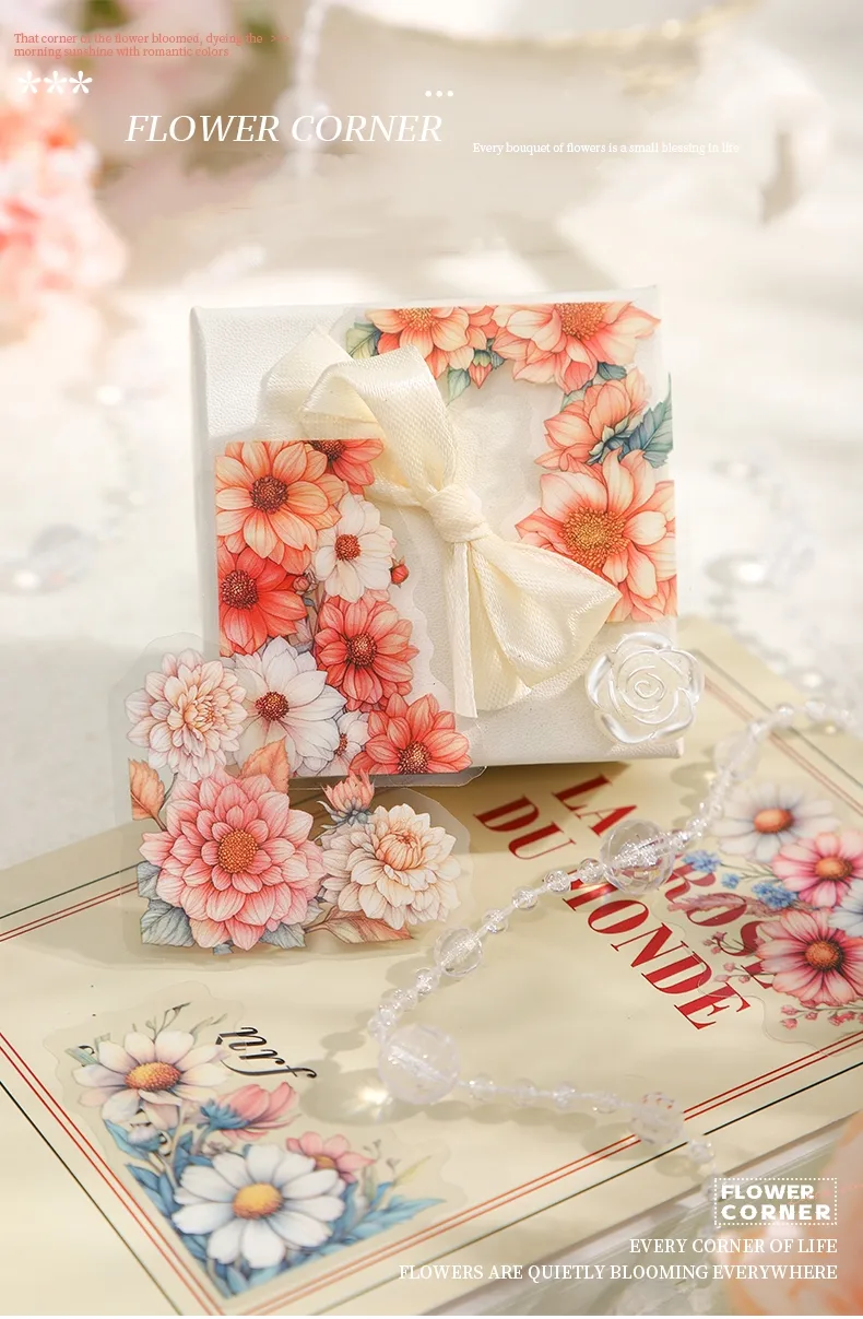 Flower Learning Craft Class PET Cartoon Style Vintage Style Stickers display picture 1