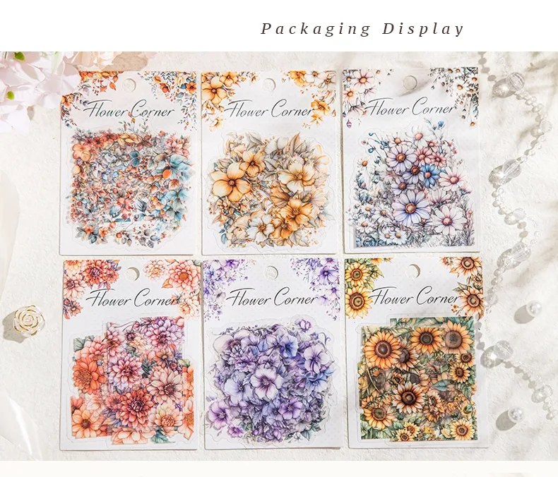 Flower Learning Craft Class PET Cartoon Style Vintage Style Stickers display picture 2