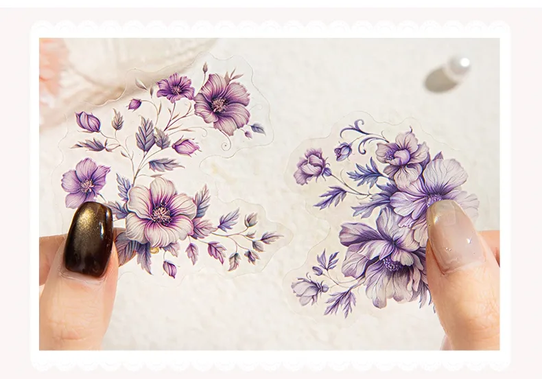 Flower Learning Craft Class PET Cartoon Style Vintage Style Stickers display picture 6