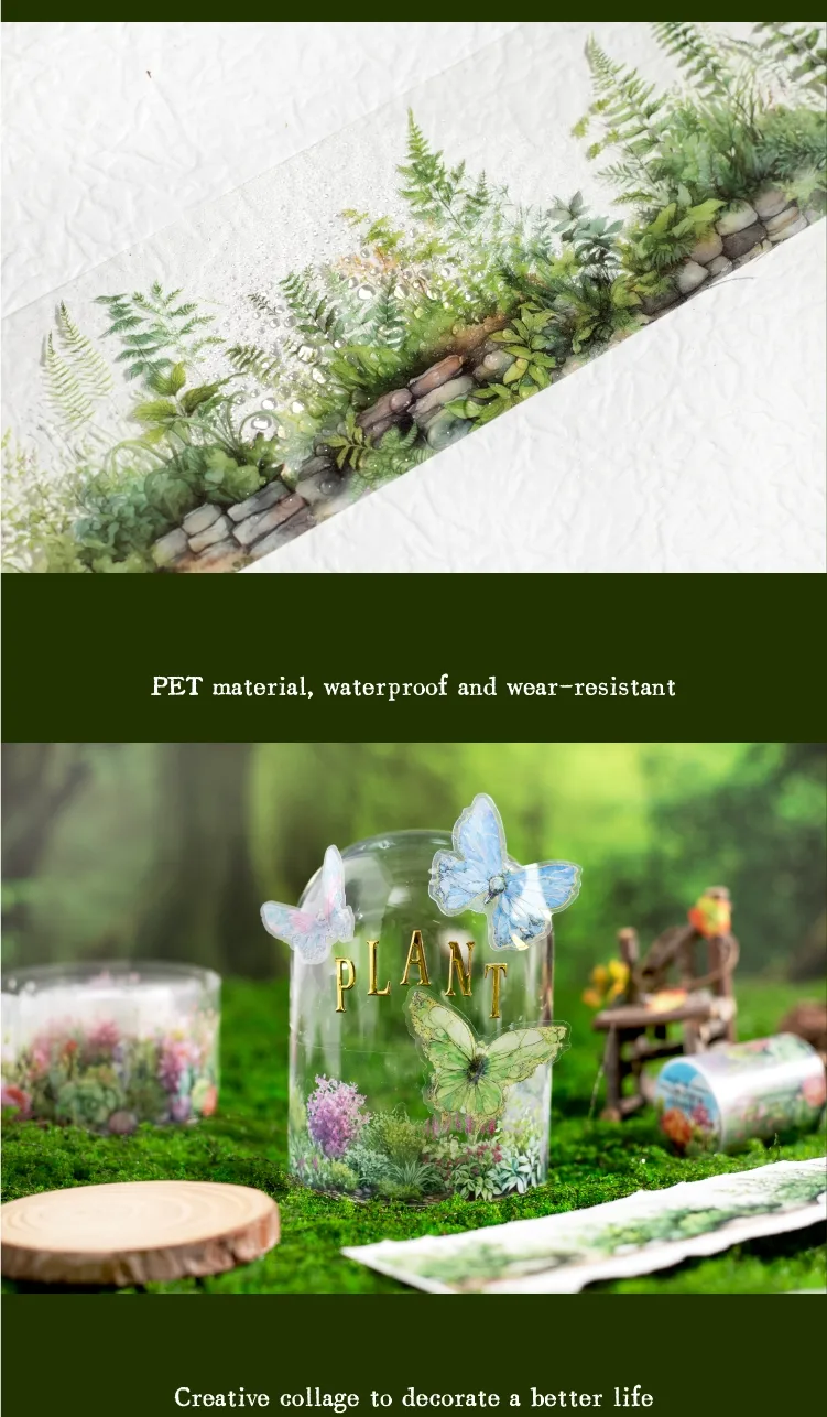 Plant Learning PET Retro Adhesive Tape display picture 6