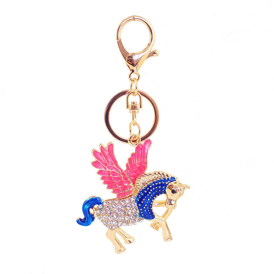 1 Piece Simple Style  Alloy Inlay Rhinestones Unisex Keychain display picture 2