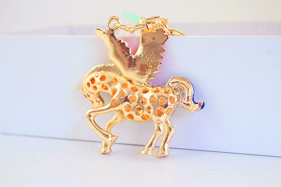 1 Piece Simple Style  Alloy Inlay Rhinestones Unisex Keychain display picture 6