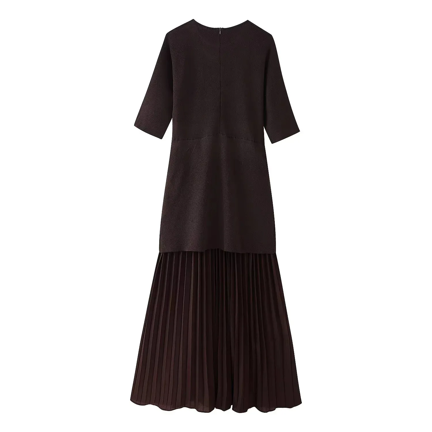 Women's Sheath Dress Elegant Round Neck Short Sleeve Solid Color Maxi Long Dress Holiday Banquet Travel display picture 1