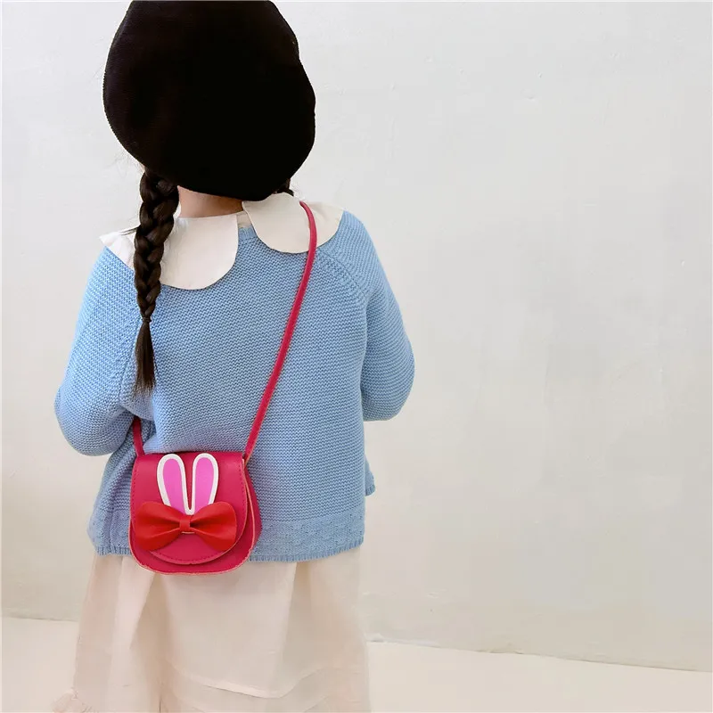Girl'S Pu Leather Animal Bow Knot Cute Square Magnetic Buckle Crossbody Bag display picture 15