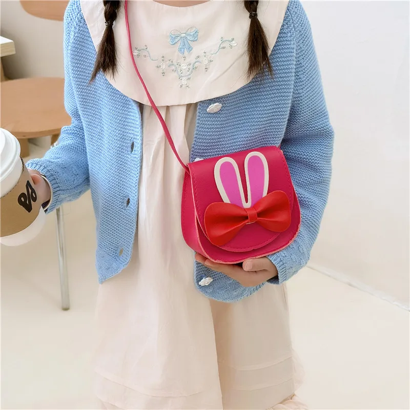 Girl'S Pu Leather Animal Bow Knot Cute Square Magnetic Buckle Crossbody Bag display picture 25