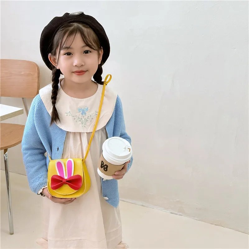 Girl'S Pu Leather Animal Bow Knot Cute Square Magnetic Buckle Crossbody Bag display picture 24
