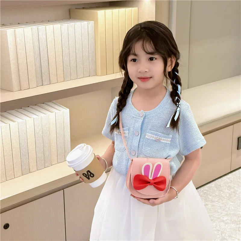 Girl'S Pu Leather Animal Bow Knot Cute Square Magnetic Buckle Crossbody Bag display picture 33