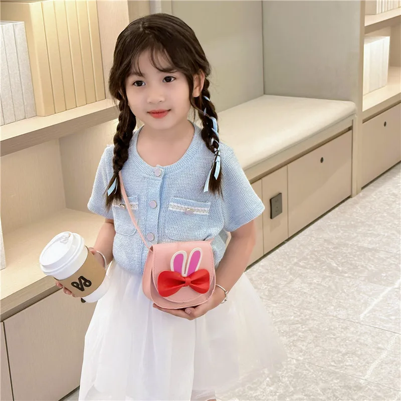 Girl'S Pu Leather Animal Bow Knot Cute Square Magnetic Buckle Crossbody Bag display picture 28