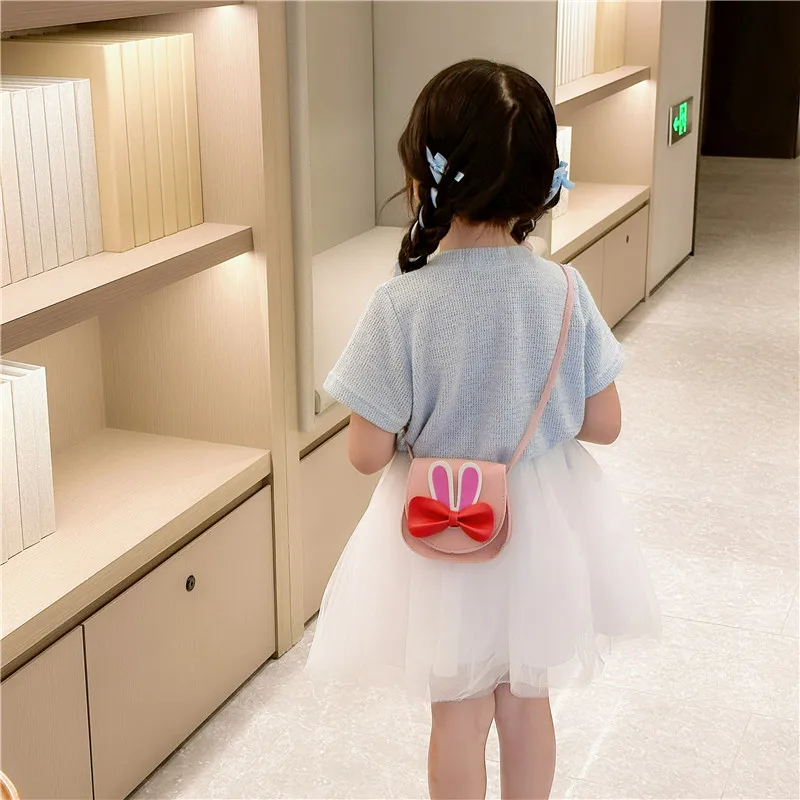 Girl'S Pu Leather Animal Bow Knot Cute Square Magnetic Buckle Crossbody Bag display picture 34
