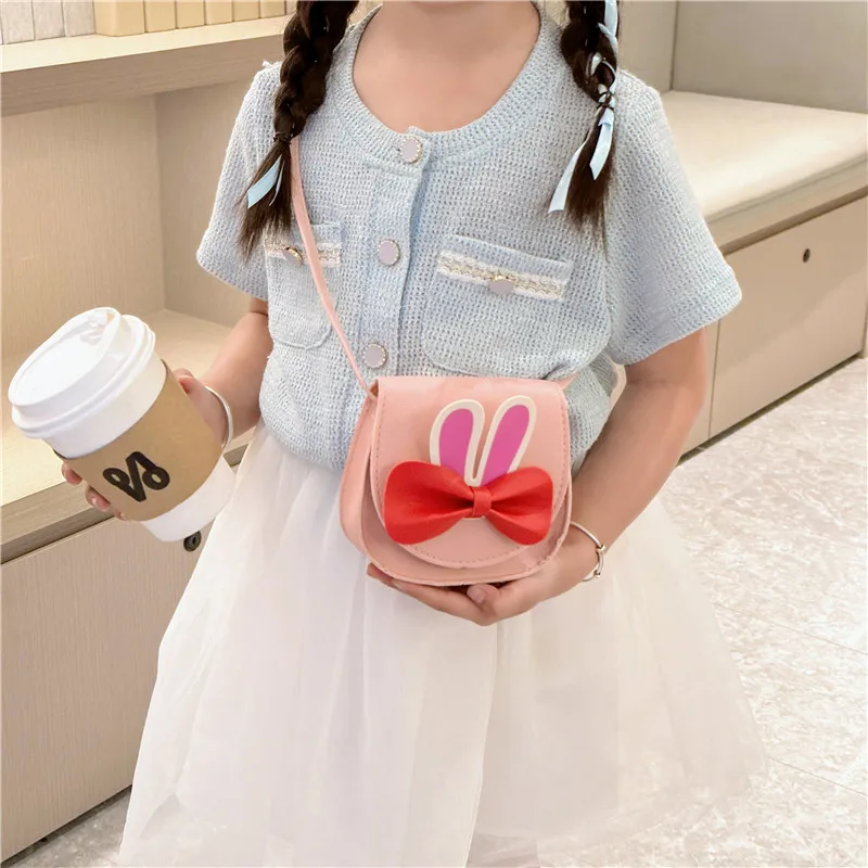 Girl'S Pu Leather Animal Bow Knot Cute Square Magnetic Buckle Crossbody Bag display picture 39
