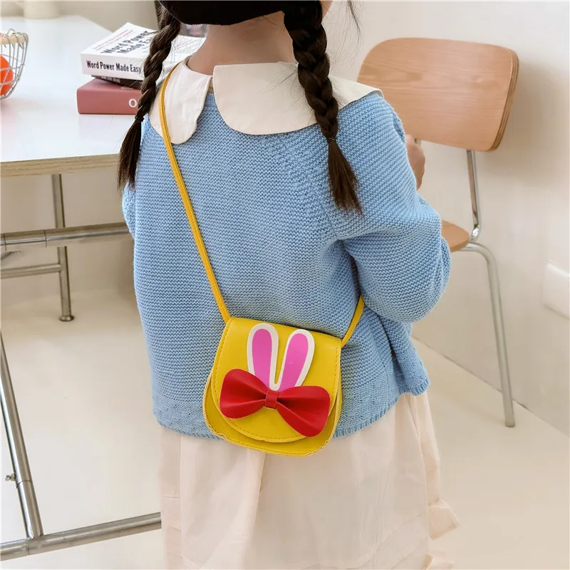 Girl'S Pu Leather Animal Bow Knot Cute Square Magnetic Buckle Crossbody Bag display picture 27