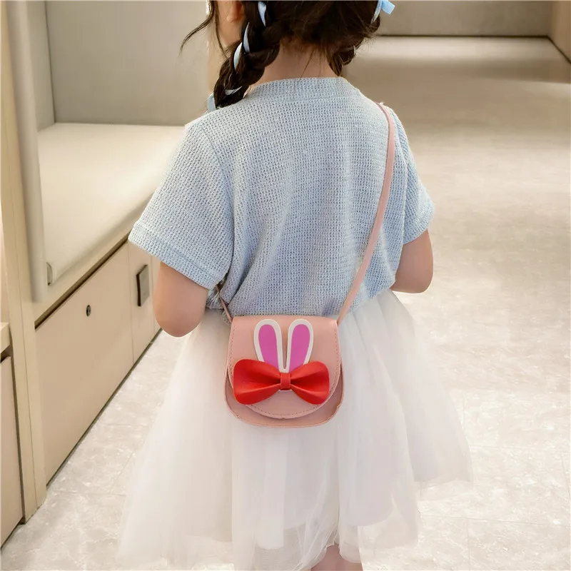 Girl'S Pu Leather Animal Bow Knot Cute Square Magnetic Buckle Crossbody Bag display picture 42