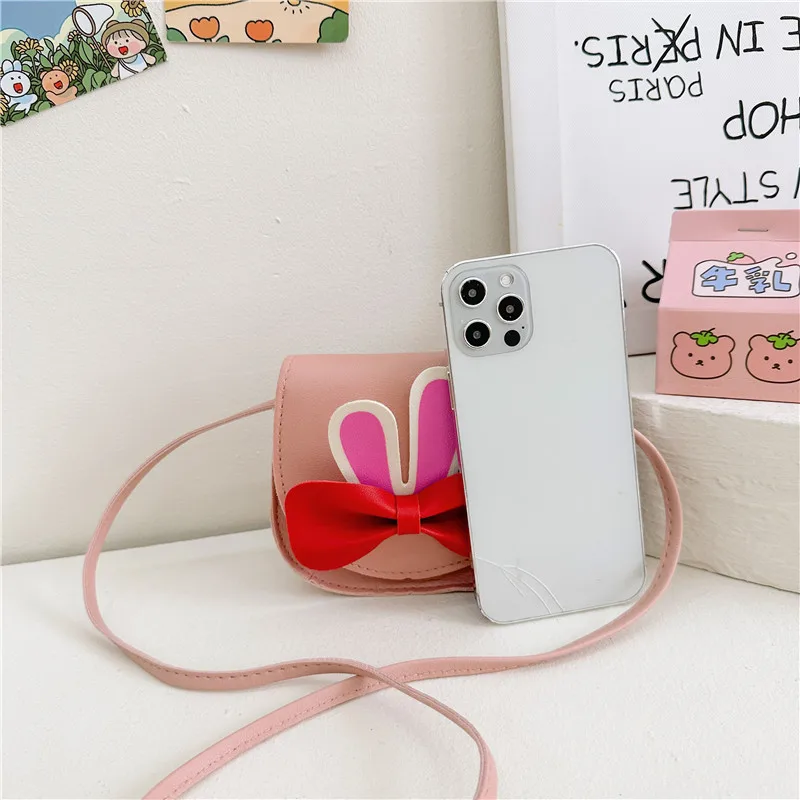 Girl'S Pu Leather Animal Bow Knot Cute Square Magnetic Buckle Crossbody Bag display picture 22