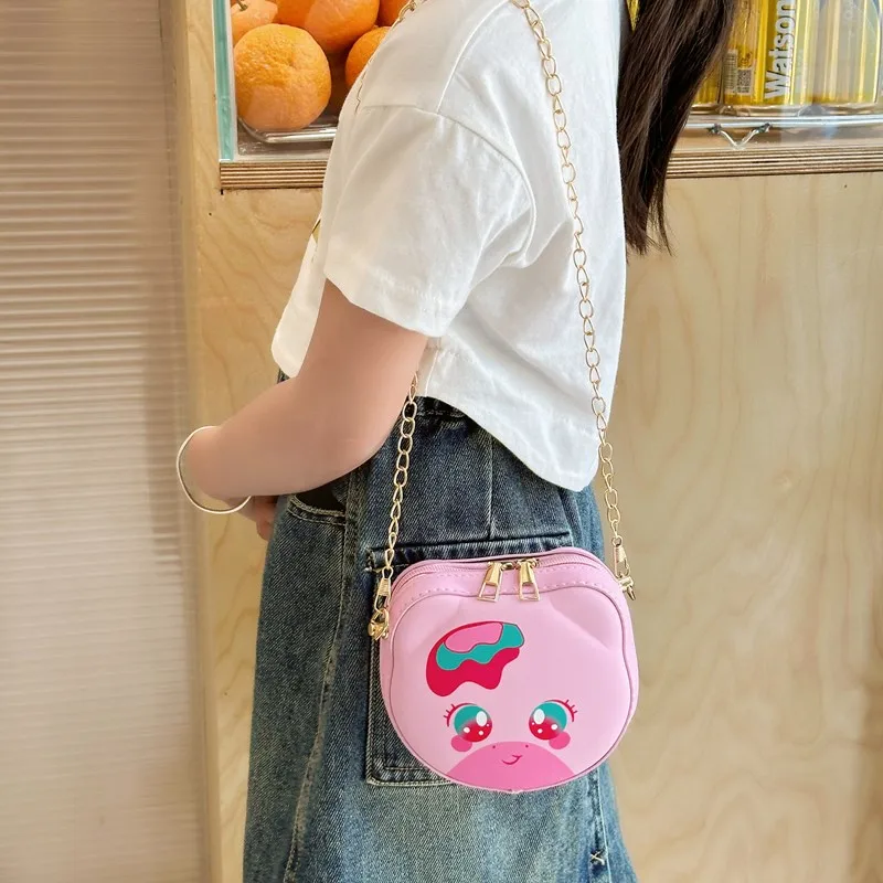 Kid'S Pu Leather Animal Cartoon Cute Round Zipper Shoulder Bag display picture 7