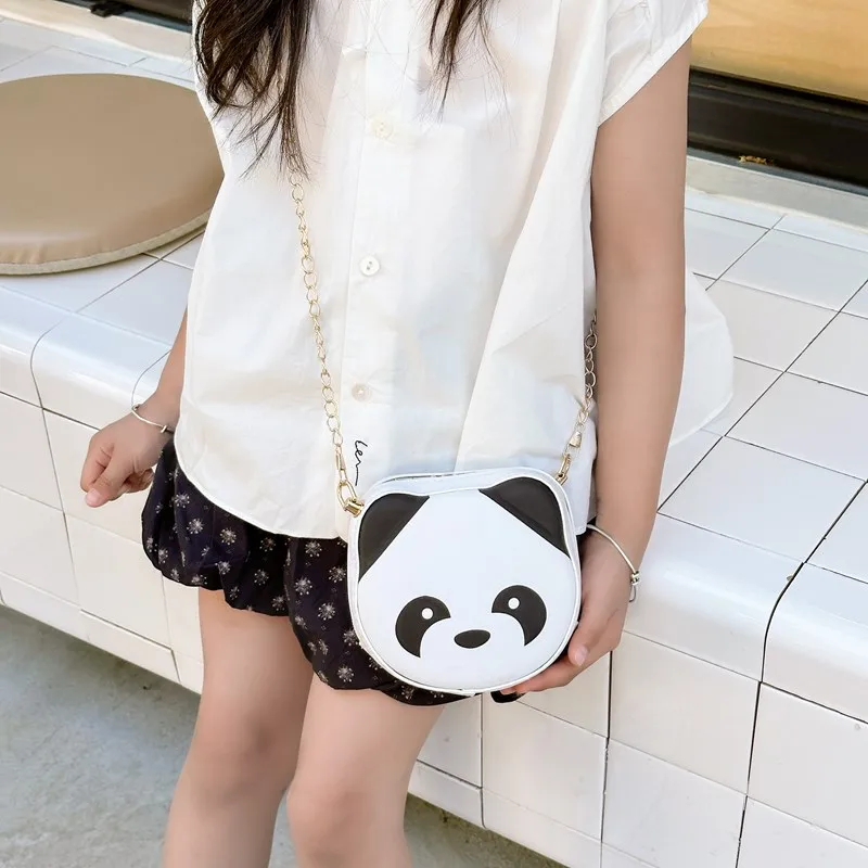 Kid'S Pu Leather Animal Cartoon Cute Round Zipper Shoulder Bag display picture 11