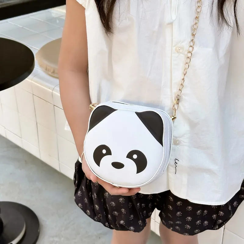 Kid'S Pu Leather Animal Cartoon Cute Round Zipper Shoulder Bag display picture 14