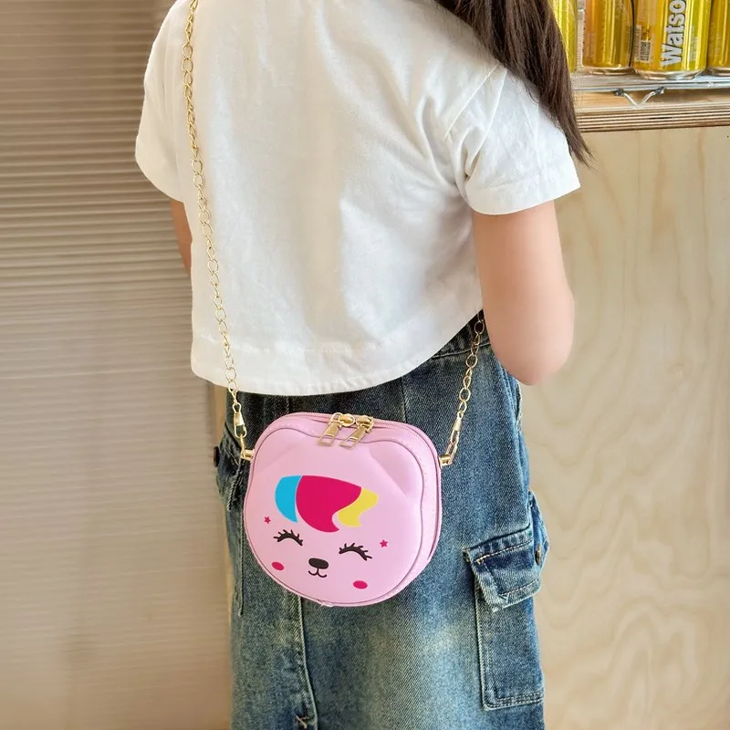 Kid'S Pu Leather Animal Cartoon Cute Round Zipper Shoulder Bag display picture 57