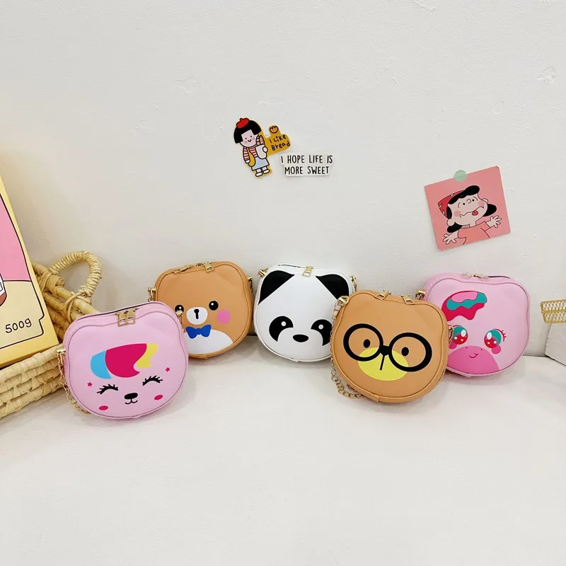 Kid'S Pu Leather Animal Cartoon Cute Round Zipper Shoulder Bag display picture 60