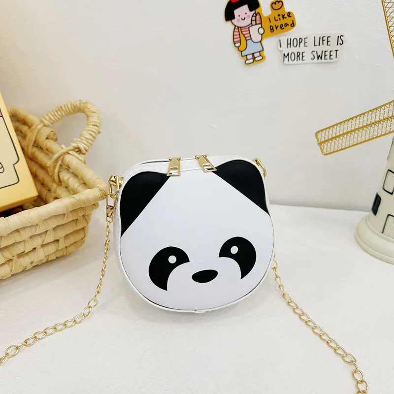 Kid'S Pu Leather Animal Cartoon Cute Round Zipper Shoulder Bag display picture 28