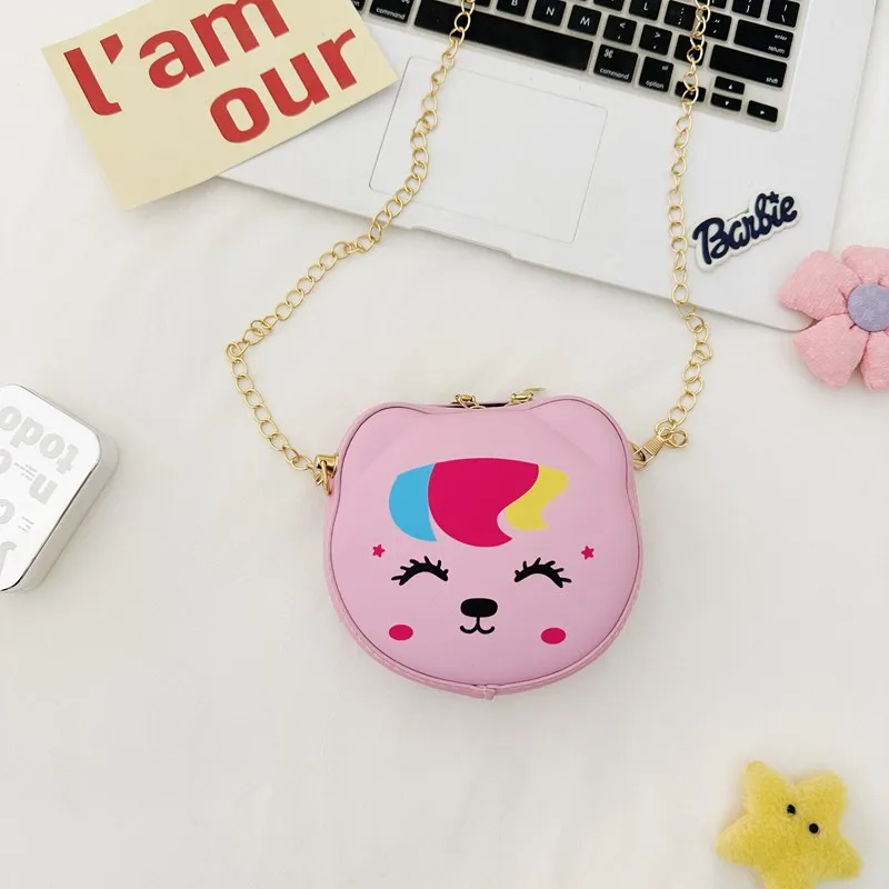 Kid'S Pu Leather Animal Cartoon Cute Round Zipper Shoulder Bag display picture 50