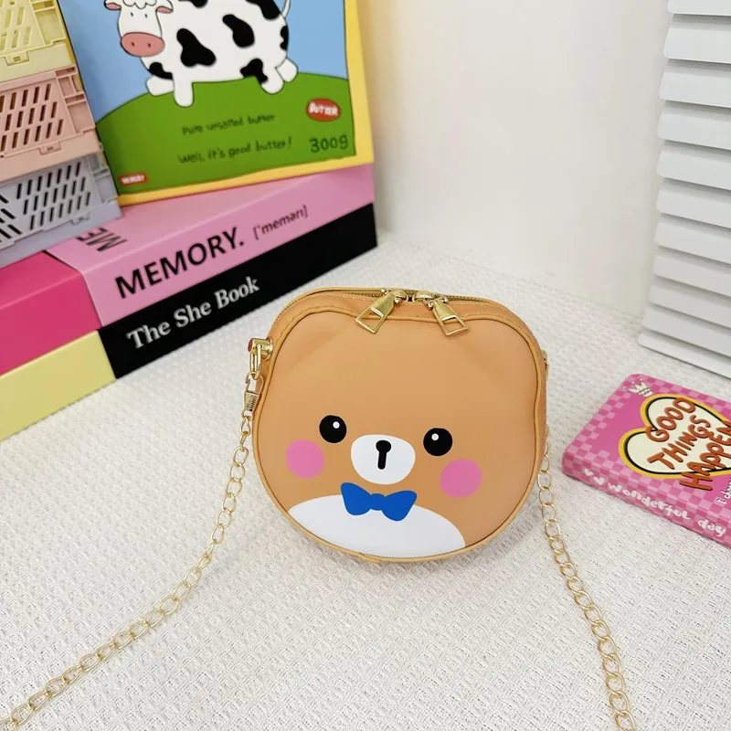 Kid'S Pu Leather Animal Cartoon Cute Round Zipper Shoulder Bag display picture 64
