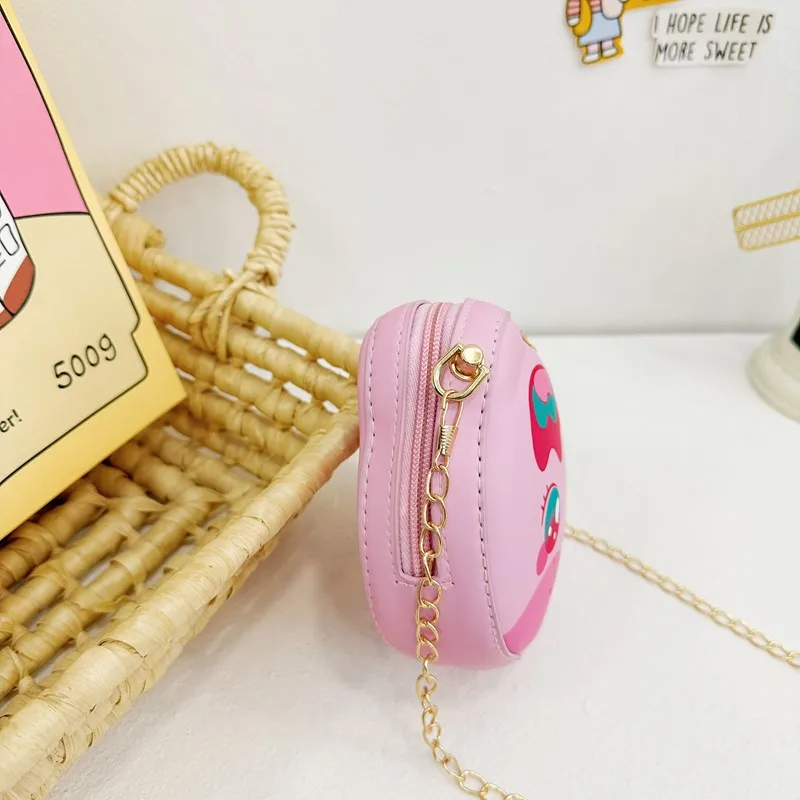 Kid'S Pu Leather Animal Cartoon Cute Round Zipper Shoulder Bag display picture 73