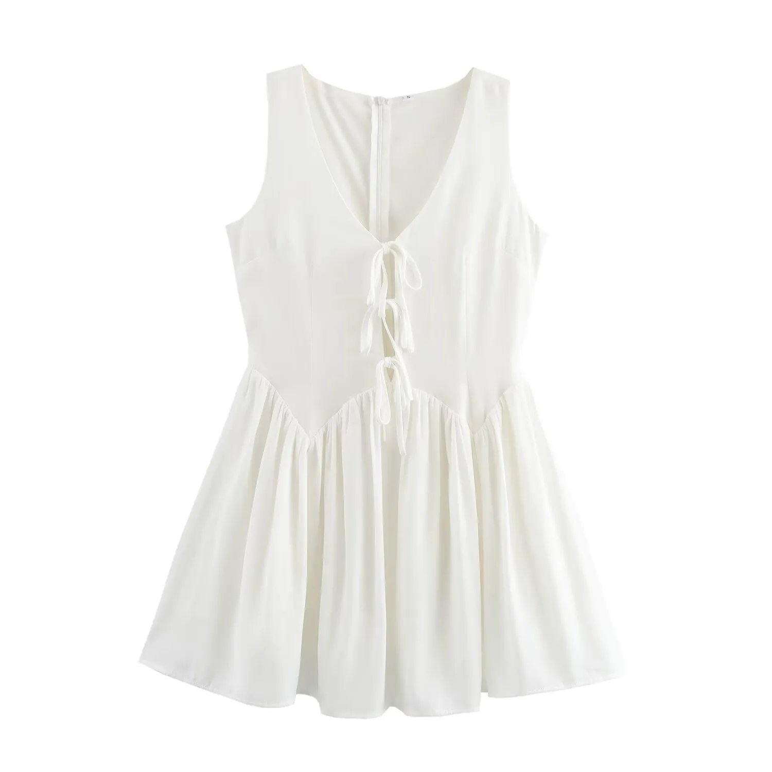 Women's Tank Dress Casual Elegant Streetwear V Neck Sleeveless Solid Color Above Knee Holiday Banquet Travel display picture 1
