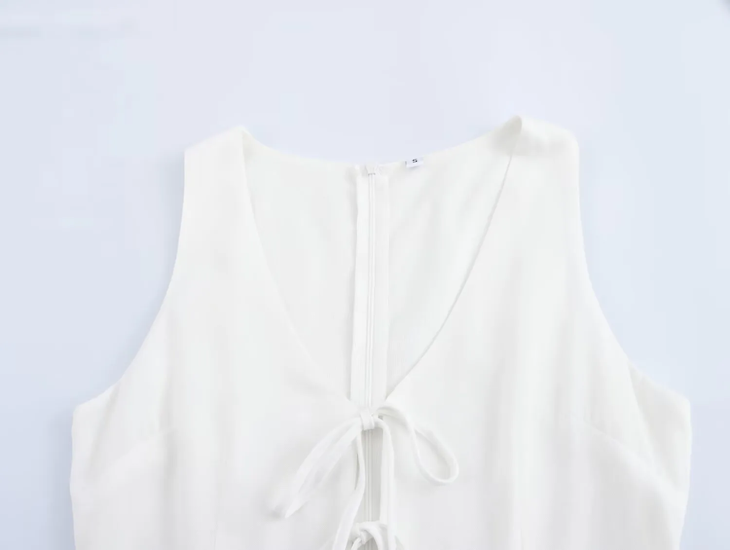 Women's Tank Dress Casual Elegant Streetwear V Neck Sleeveless Solid Color Above Knee Holiday Banquet Travel display picture 3
