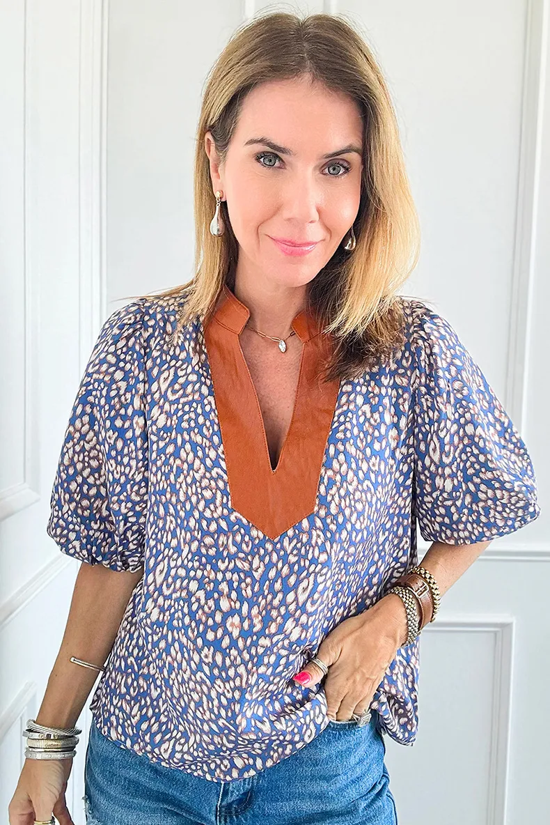 Women's Blouse Half Sleeve Blouses Elegant Simple Style Streetwear Leopard display picture 3