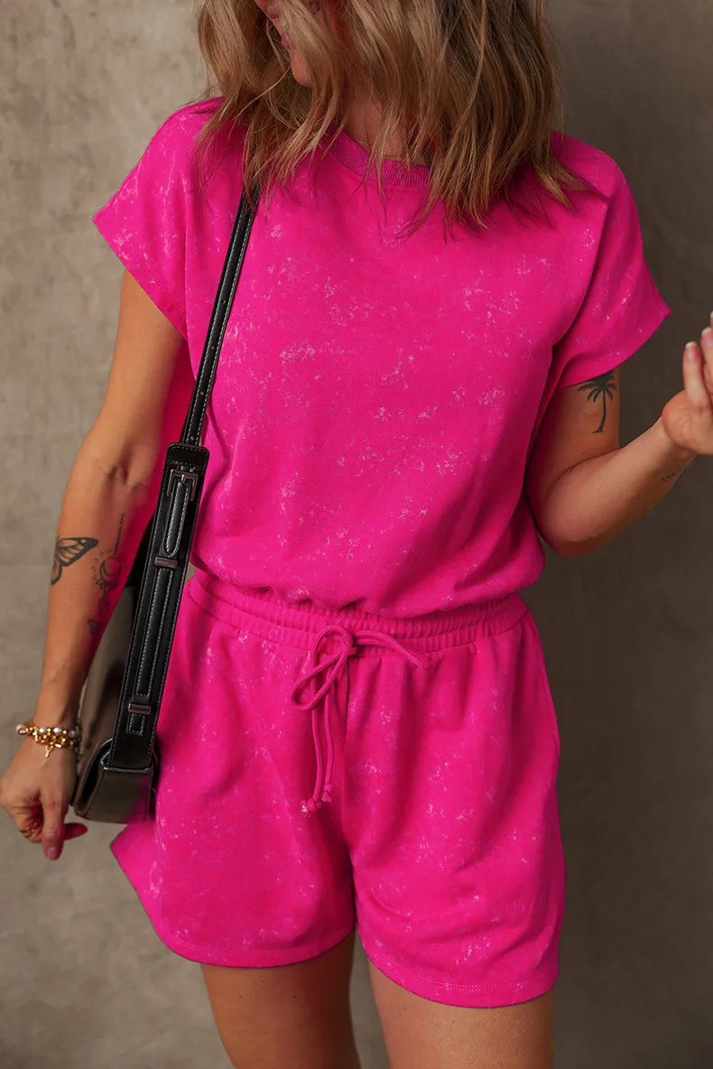 Women's Holiday Daily Selfie Casual Simple Style Streetwear Solid Color Shorts Rompers display picture 2
