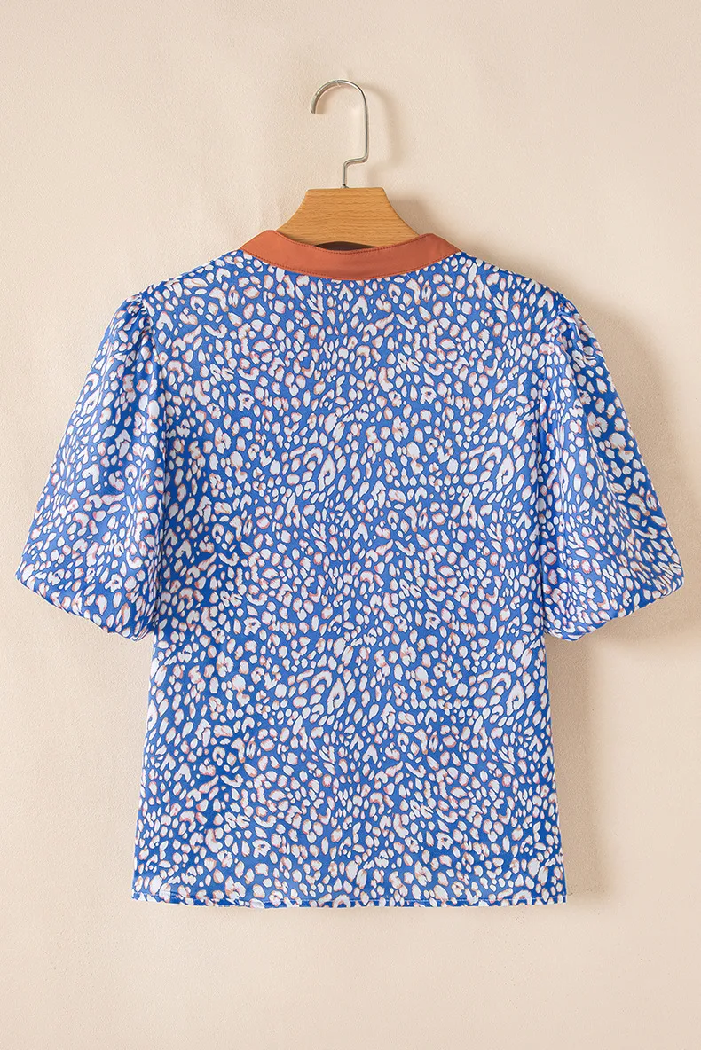 Women's Blouse Half Sleeve Blouses Elegant Simple Style Streetwear Leopard display picture 6