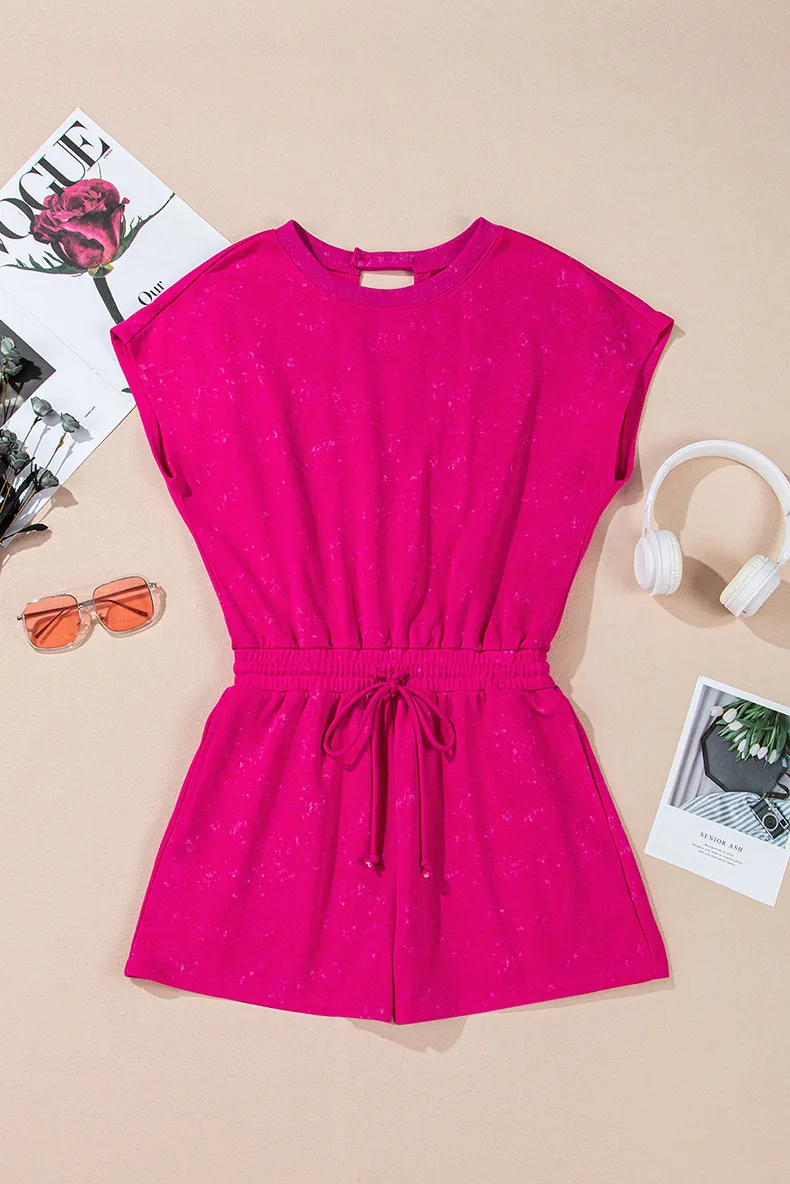 Women's Holiday Daily Selfie Casual Simple Style Streetwear Solid Color Shorts Rompers display picture 7