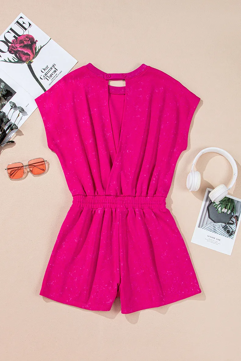 Women's Holiday Daily Selfie Casual Simple Style Streetwear Solid Color Shorts Rompers display picture 8