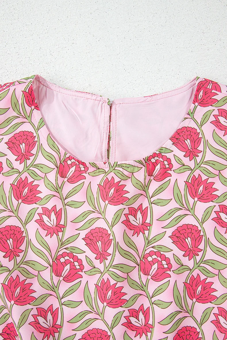 Holiday Banquet Travel Women's Vintage Style Flower Polyester Skirt Co-ord Set Shorts Sets display picture 4