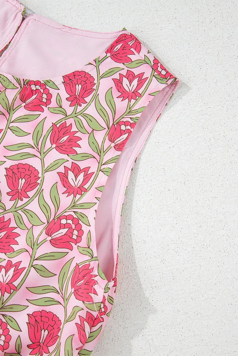 Holiday Banquet Travel Women's Vintage Style Flower Polyester Skirt Co-ord Set Shorts Sets display picture 6