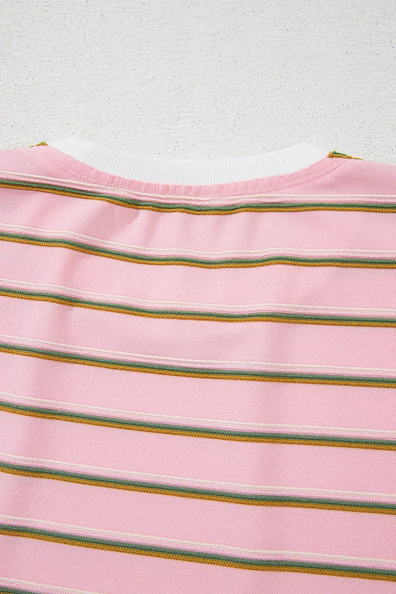 Holiday Banquet Travel Women's Casual Simple Style Streetwear Stripe Spandex Polyester Shorts Co-ord Set Shorts Sets display picture 9
