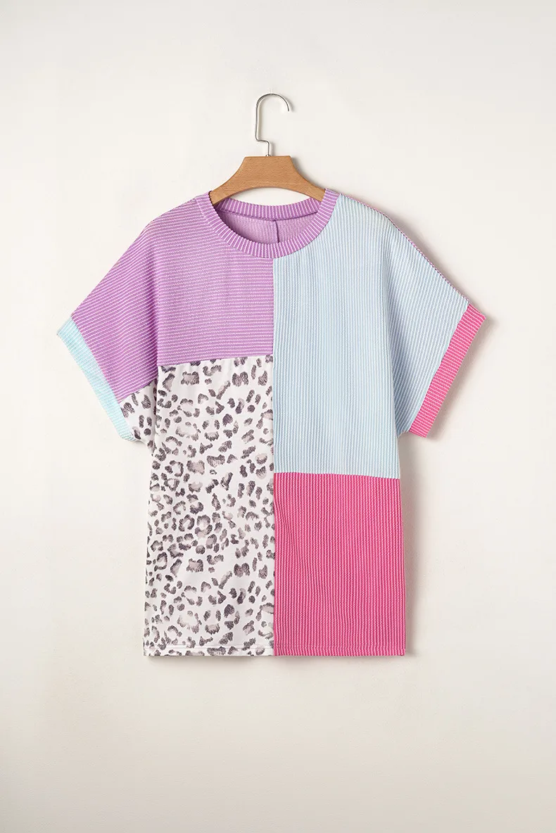 T-shirt Short Sleeve Plus Size Tops Elegant Lady Streetwear Leopard display picture 8