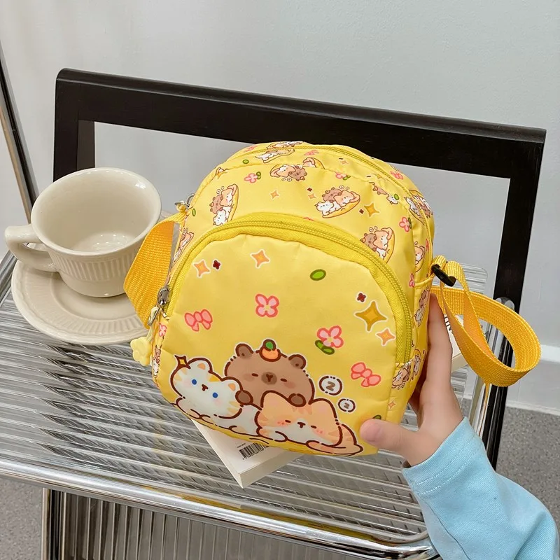 Kid'S Nylon Cartoon Capybara Cute Square Zipper Crossbody Bag display picture 42